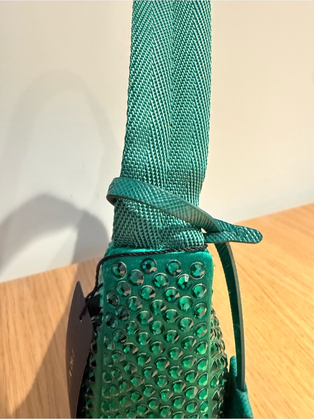 Prada Crystal Embellished Re-Edition 2000 in Green - Picture 7 of 13